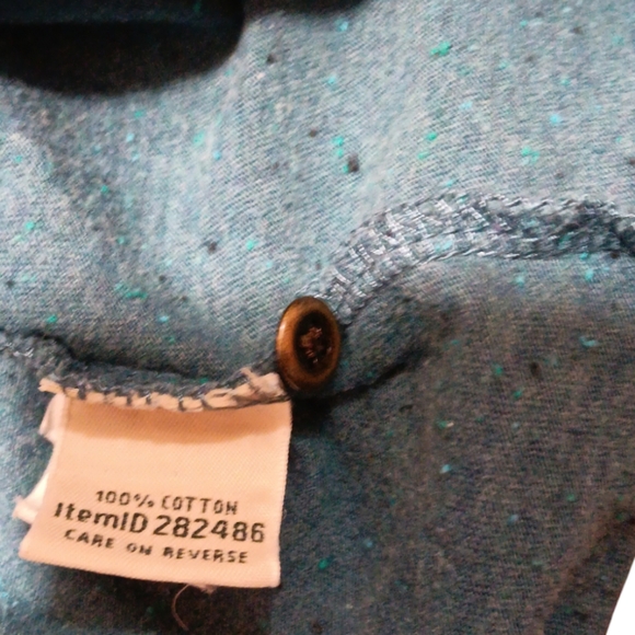 L.L. BEAN WOMEN'S SIZE SMALL TEAL COLOR 100% COTTON BLOUSE. - Picture 5 of 6